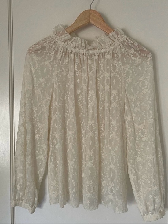Rebecca Taylor Tops - Rebecca Taylor Elegant Cream Lace Blouse Size 10